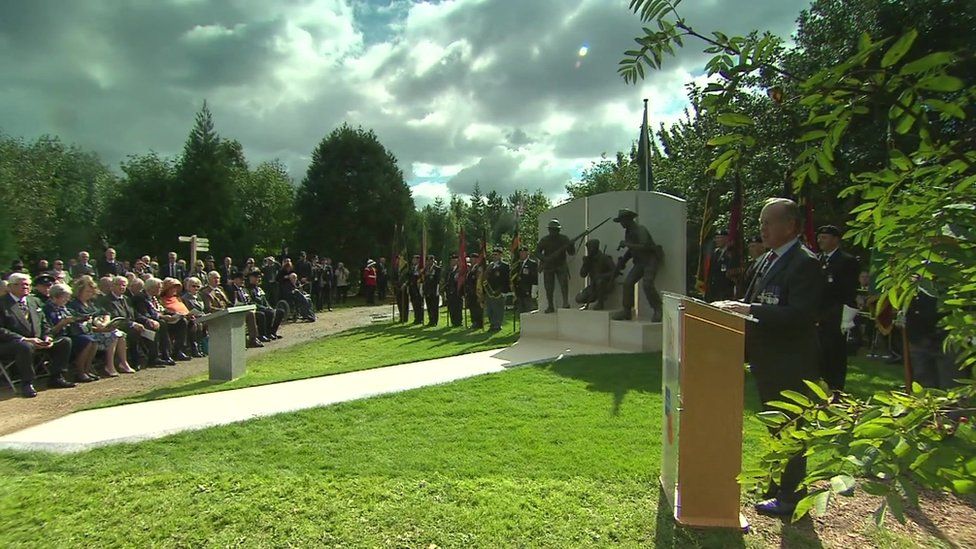 ceremony at the National Memorial Arboretum