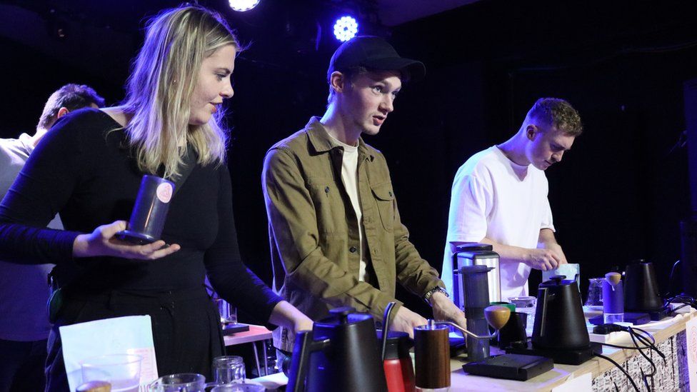 Hannah Harry at speciality coffee competition in Belfast