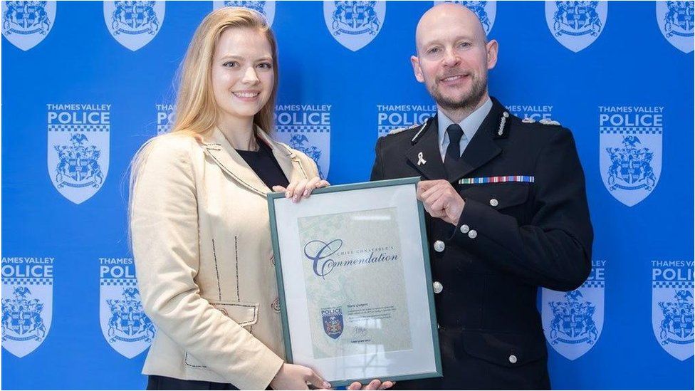 Marie Therese Gumpert and Chief Constable Jason Hogg