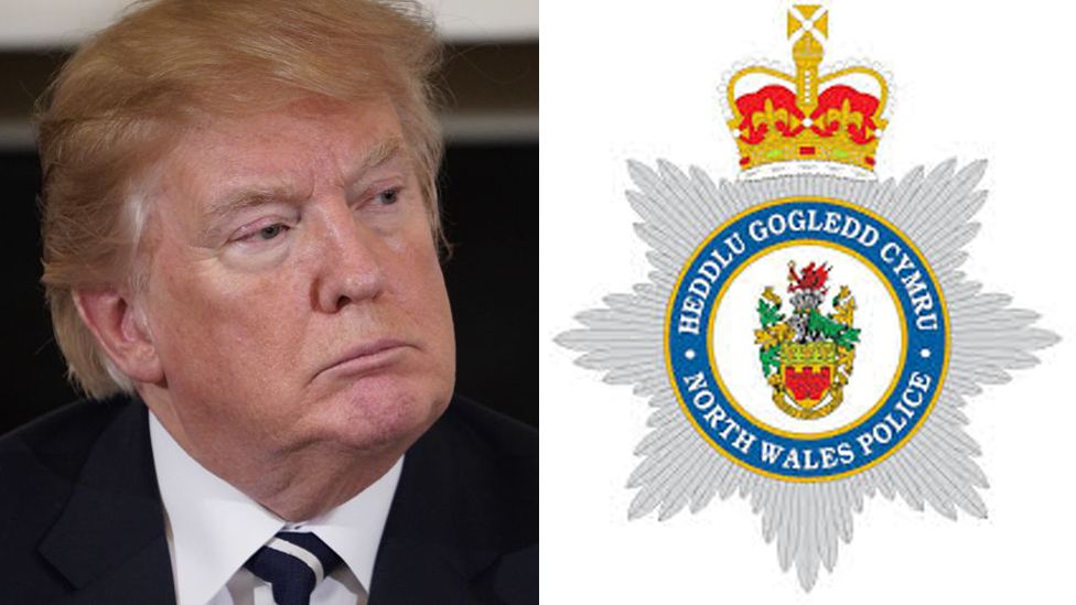 Trump/North Wales Police montage