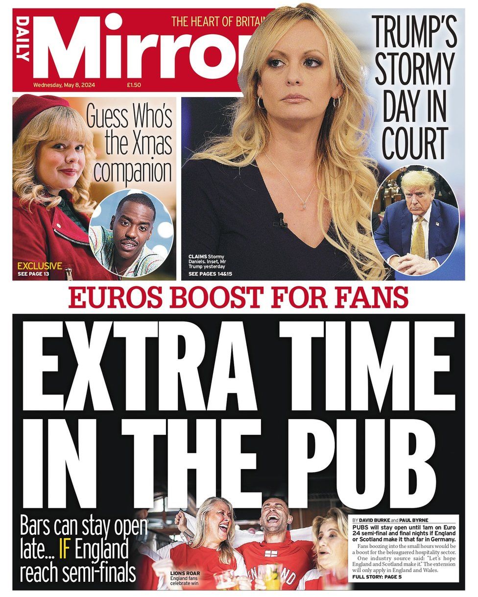 The Mirror front page