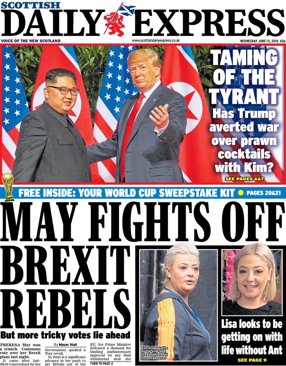 The papers: PM's 'contempt' for Scottish democracy - BBC News