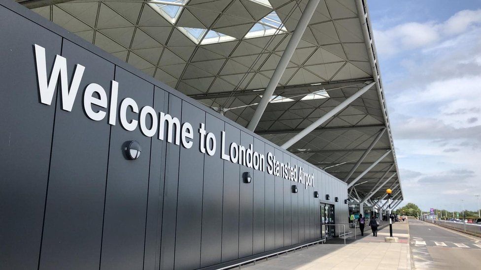 Stansted Airport sign