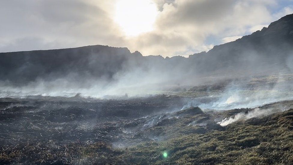 Fire in Easter Island