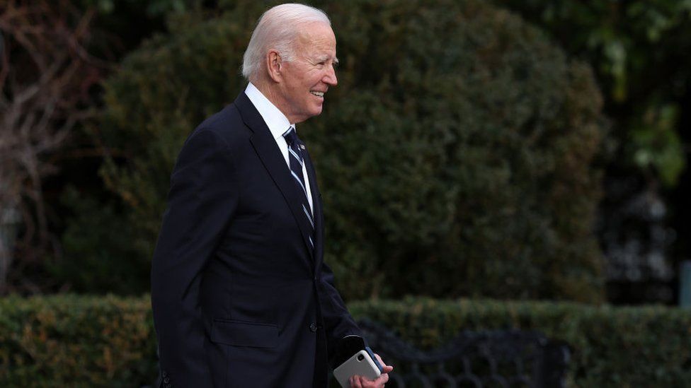 U.S. President Joe Biden departs the White House on January 13, 2023 in Washington, DC. Biden is departing for a trip to Wilmington, Delaware.