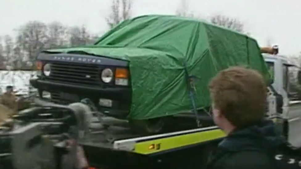 A Range Rover being transported after the Rettendon murders