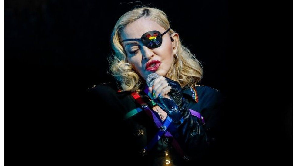 Madonna performing in New York