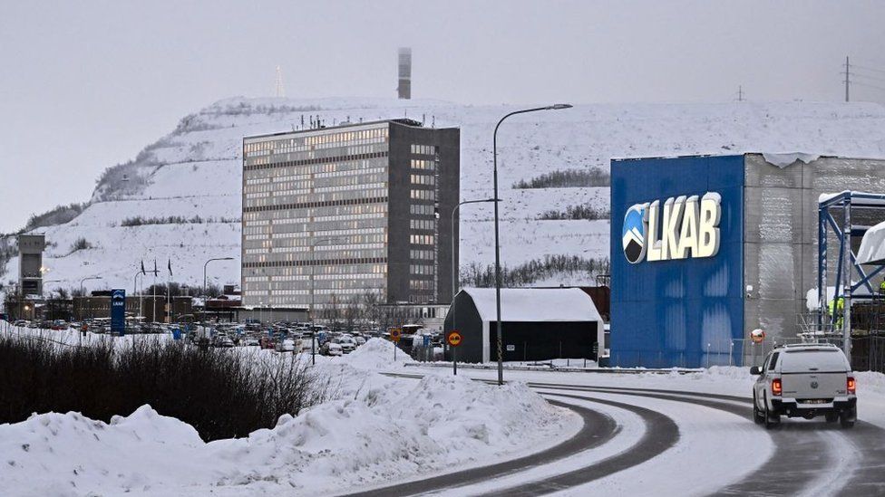 The iron mine of Swedish state-owned mining company LKAB in Kiruna, Sweden