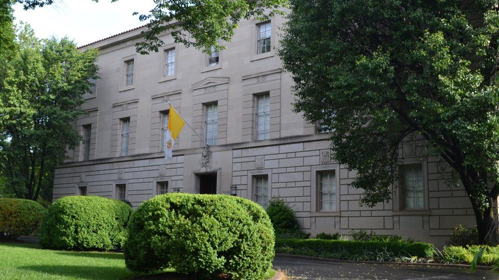 The Apostolic Nunciature of the United States of America, or Vatican embassy, in Washington, DC.