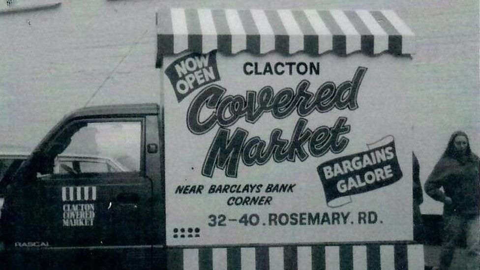 Van marketing Clacton indoor market 1982