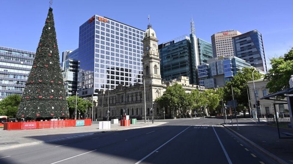 An empty street in Adelaide