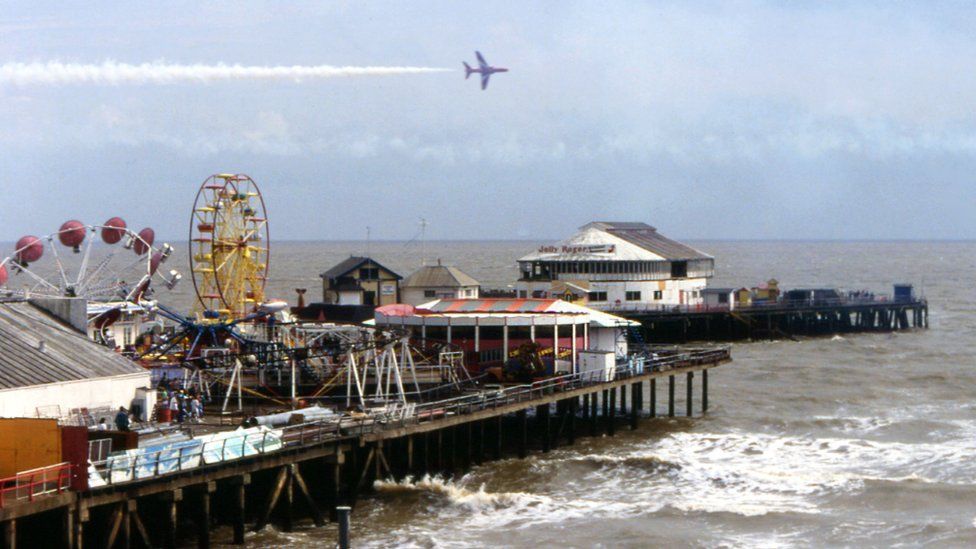 Clacton pier during the air show