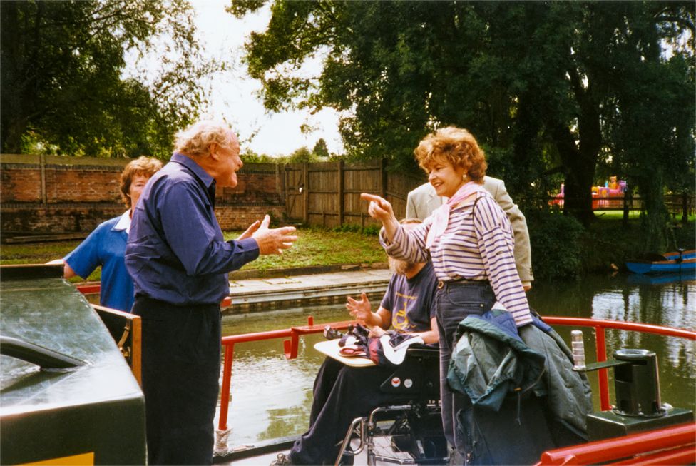 Tim and Pru on canal boat