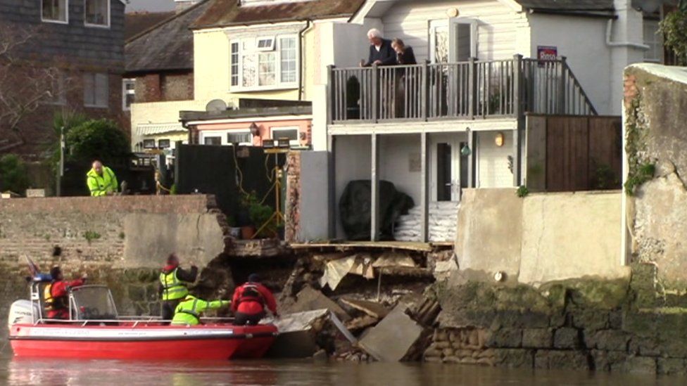Arundel river wall collapse