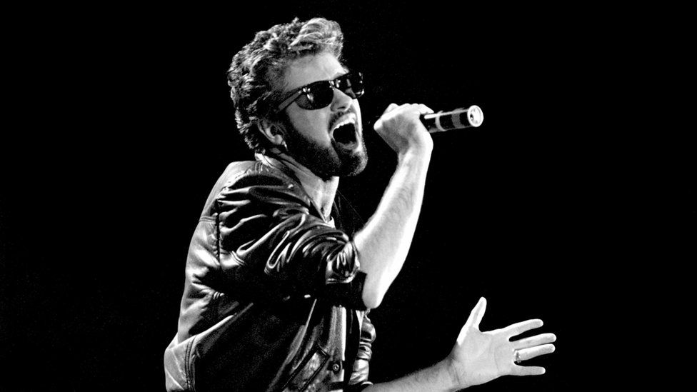 File photo dated 13/07/85 of George Michael of Wham performing at the Live Aid concert at Wembley Stadium in London