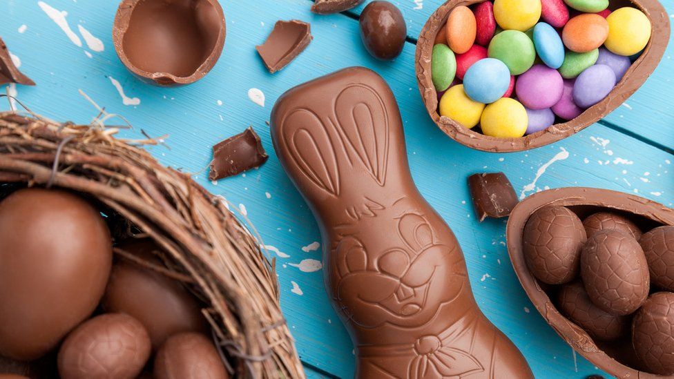 A selections of chocolate Easter goods