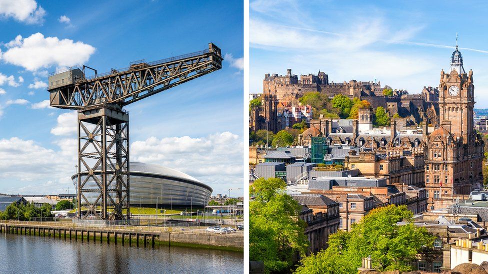 Glasgow and Edinburgh