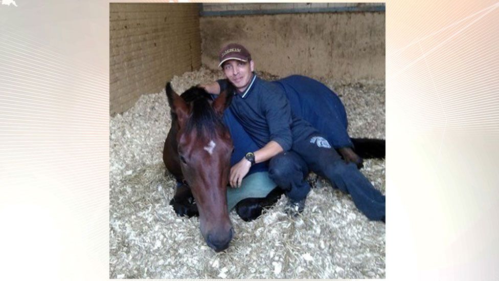 Zoltan Domotor with a horse