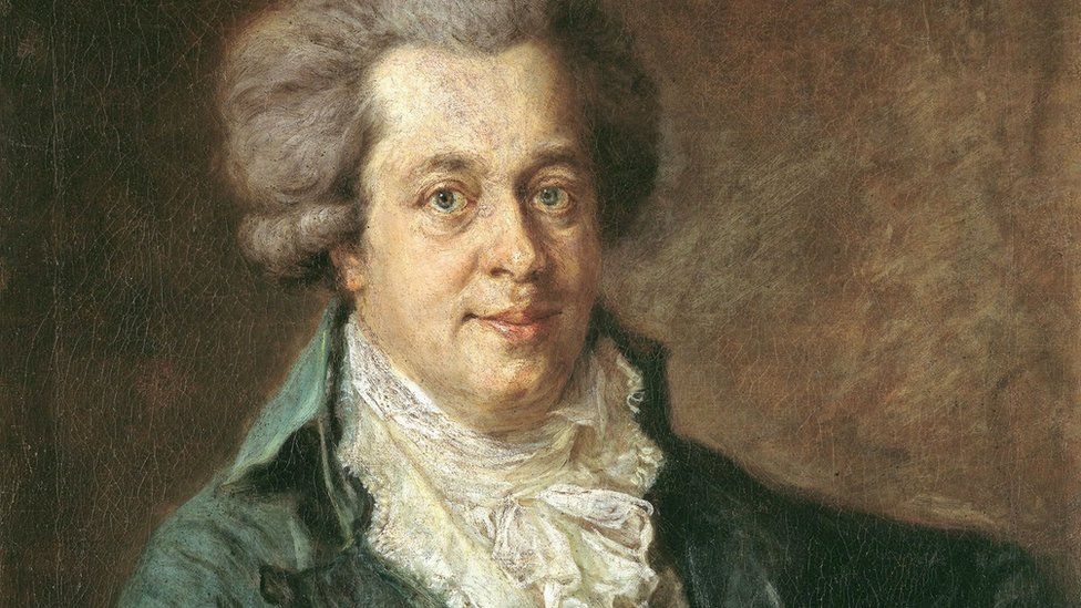 Johann Georg Edlinger's oil painting of Mozart