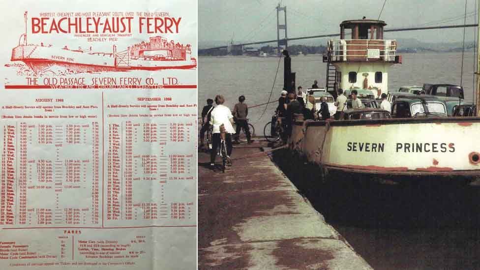 The Beachley-Aust ferry timetable and Severn Princess ferry