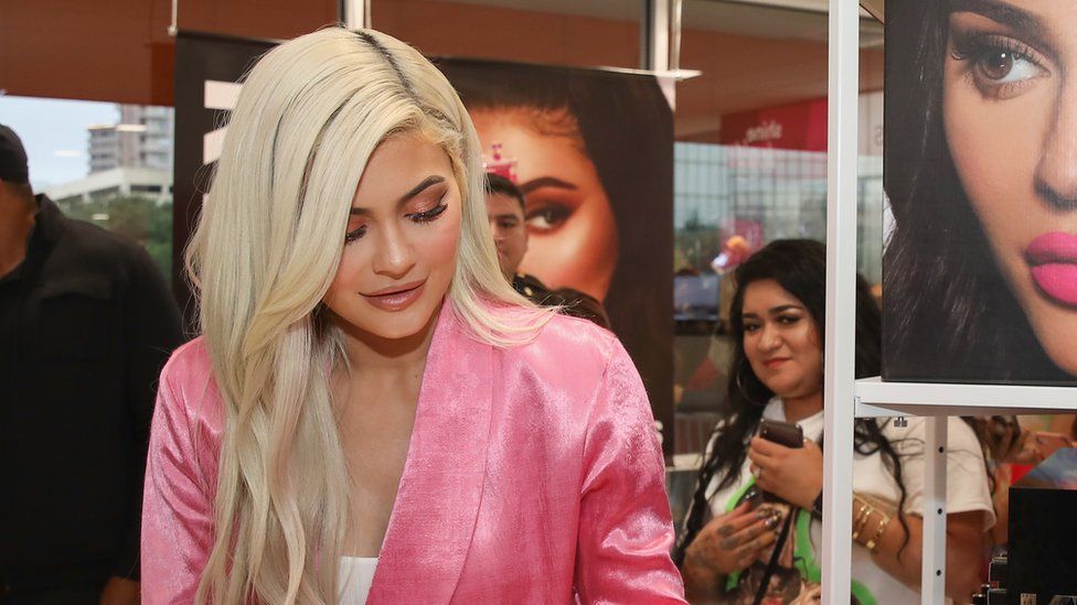Kylie at a cosmetics launch