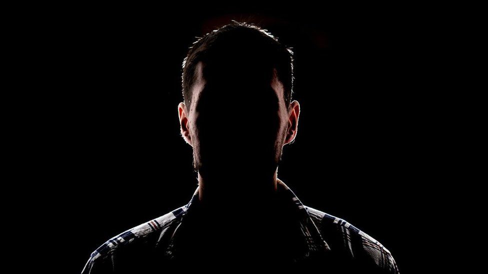 Stock image of a man in silhouette