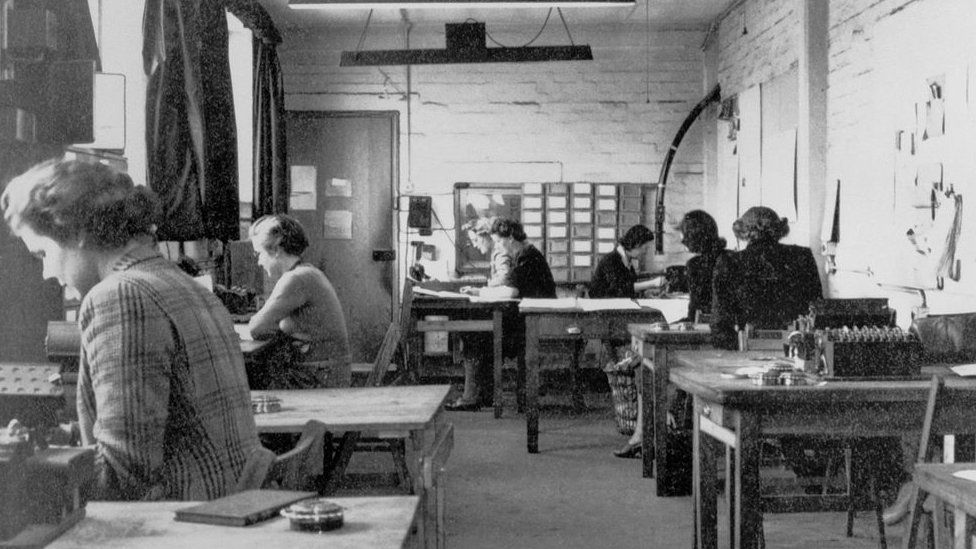Code breakers at work at Bletchley Park c 1943
