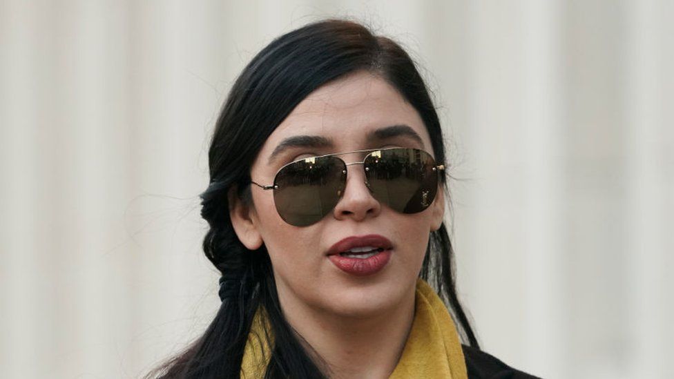Emma Coronel Aispuro, wife of Joaquin "El Chapo" Guzman, departs the US Federal Courthouse February 4, 2019 in Brooklyn, New York.