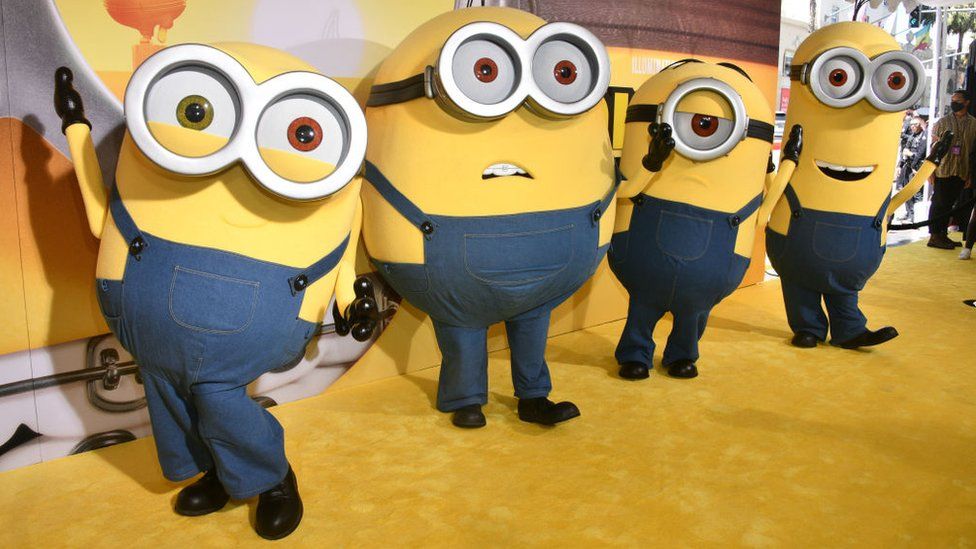 Minions Minions Bob, Otto, Stuart and Dave at the movie premier in Hollywood