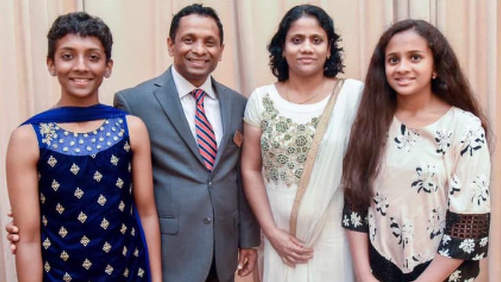 Surendran K Pattel with his family