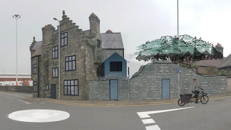 Artist impression of a renovated Plas Alltan in Holyhead