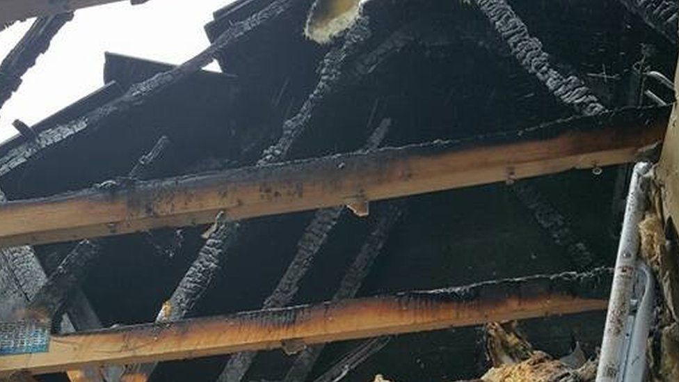 Fire damage in home of Dorrian family