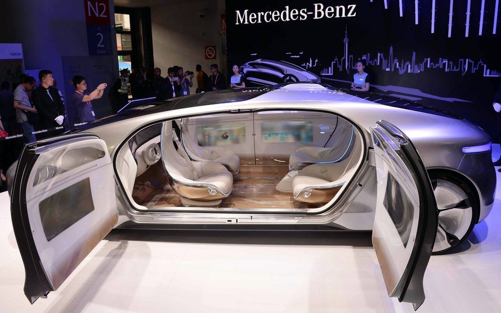 Mercedes Benz driverless car