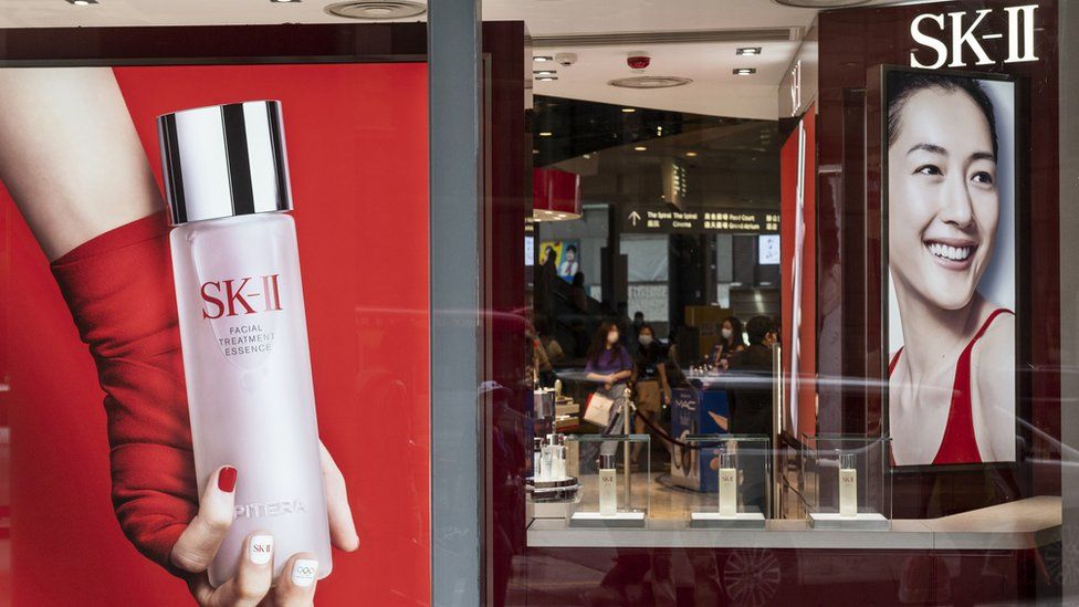 Japanese cosmetics brand SK-II store seen in Hong Kong.