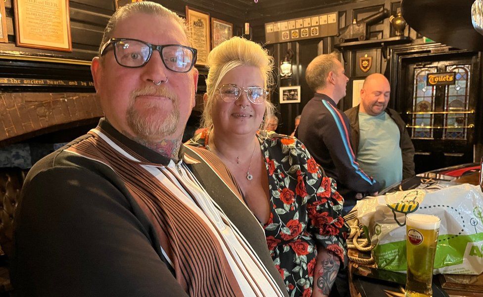 John and Jo Hope pictured at the bar