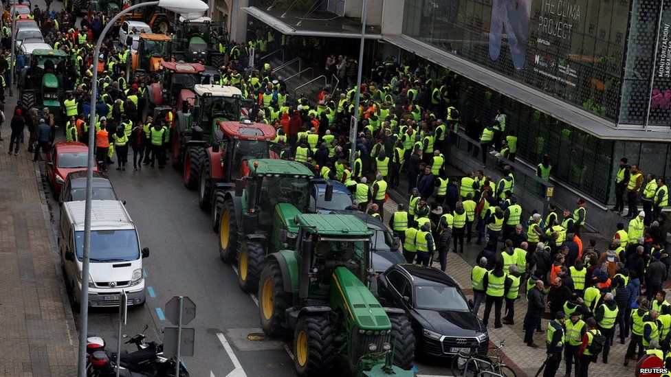 Spanish farmers protest