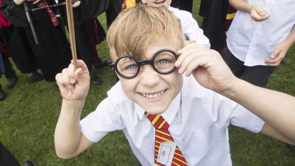 A young Harry Potter fan