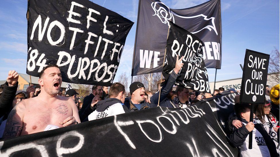 Fans marching