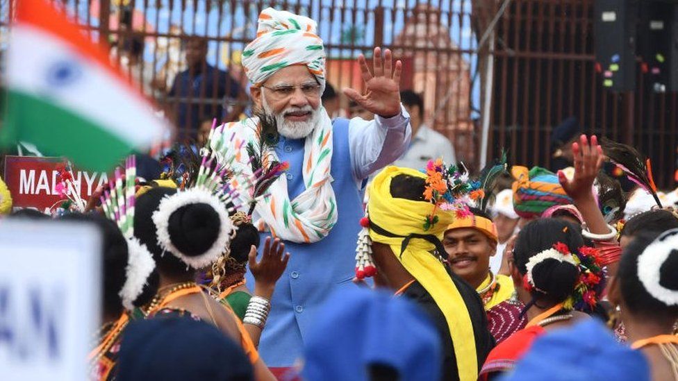 Премьер-министр Моди на праздновании 75-летия независимости Индии