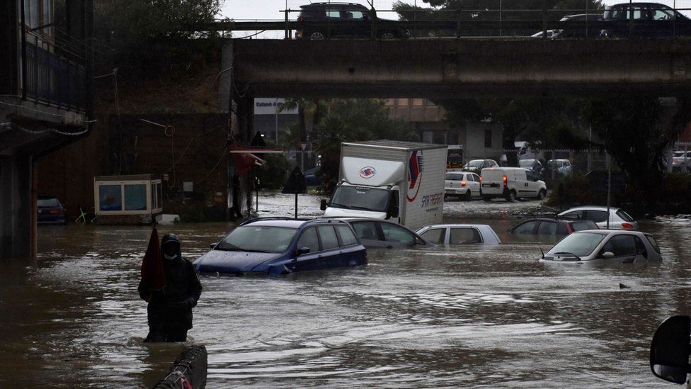 Sicily flooding Rare Medicane hits southern Italy BBC Newsround