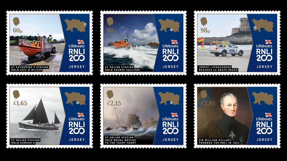 RNLI Jersey stamps
