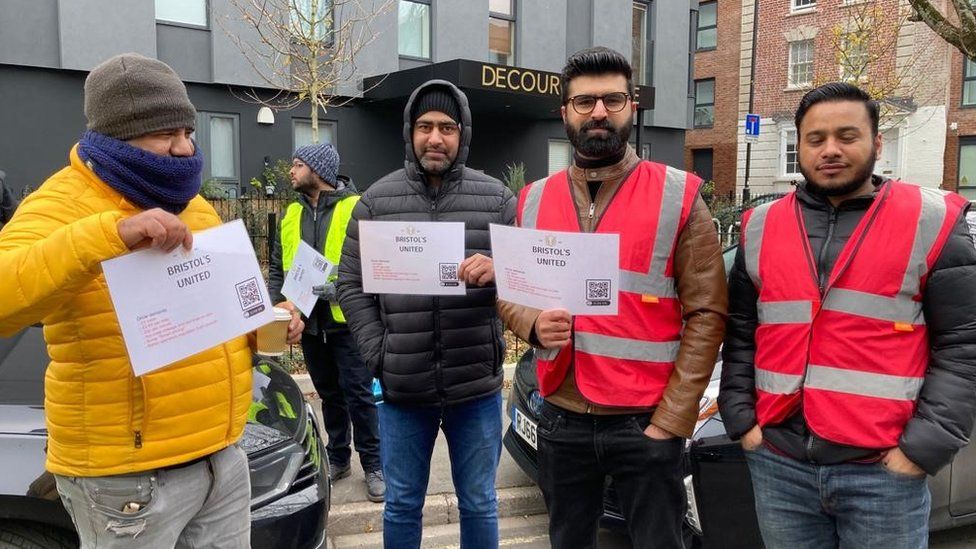 Bristol taxi drivers protest