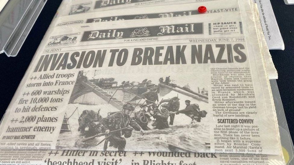 Daily Mail front page from June 1944