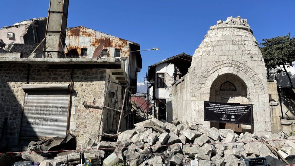 A destroyed mosque