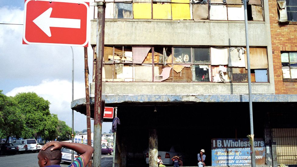 Chancellor House, a building occupied by squatters in downtown Johannesburg, South Africa - in 16 February 2004