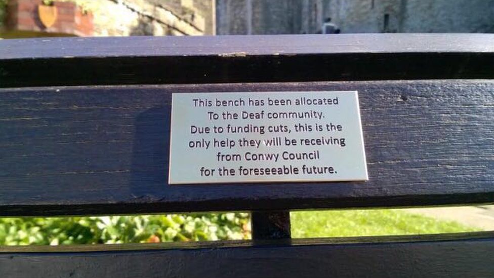 It is not known who put the plaque on the bench