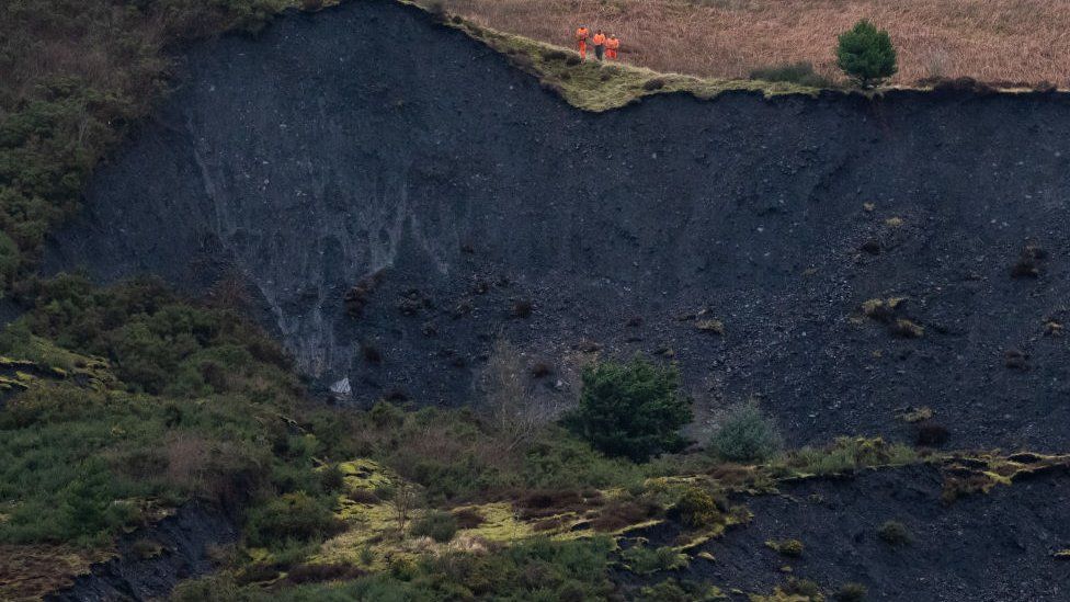 Coaltip at Tylorstown in February 2020