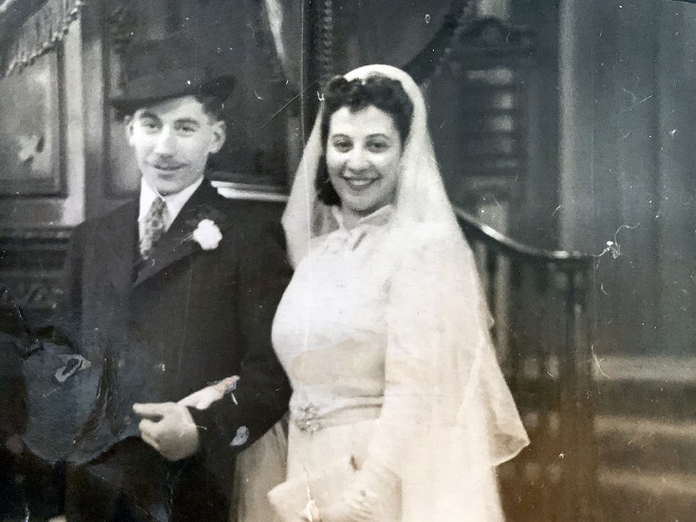 Howard Jacobson's parents on their wedding day