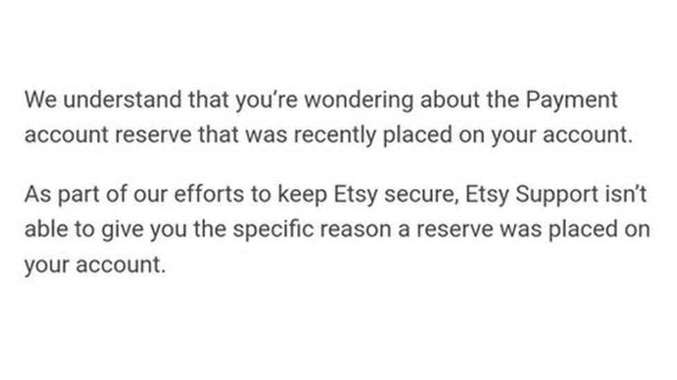 Screen image of Etsy email
