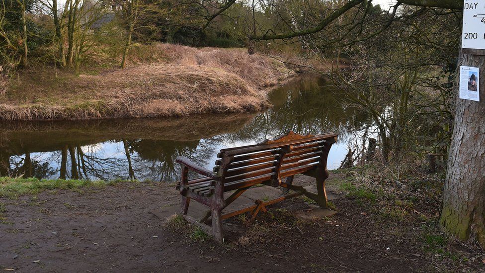 Bench where Nicola Bulley's phone was found